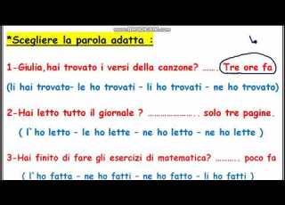  Final Review Series Italian Language Third Secondary Grade Review Of The Direct Object Pronouns