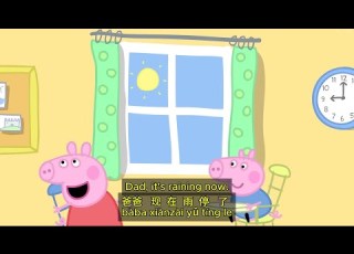 Peppa Pig Learn Mandarin Chinese With Pinyin English Subtitles Mud Puddle 泥水洼 S1E1 小猪佩奇