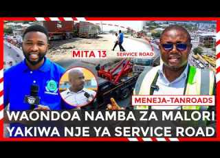  TRUCKS HAVE LICENSE PLATES REMOVED OUTSIDE SERVICE ROAD MANAGER CLARIFIES DRIVERS COMPLAIN