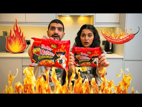 تحدي أحر و أخطر اندومي في العالم النودلز الكوري الحاااار