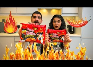 تحدي أحر و أخطر اندومي في العالم النودلز الكوري الحاااار