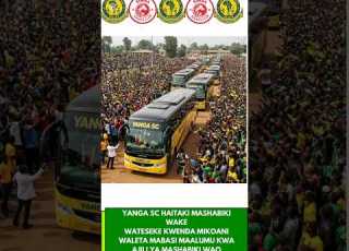 MASHABIKI WA YANGA SC NA MABASI YAO MAPYA Yangascmedia Simbasctanzania Nbcpremierleague Nbcpl