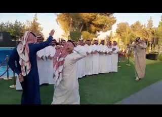  فرقة القضاه للسامر والتراث أثناء بروفة حفل سلاح الجو الملكي الفنان بشار السرحان ونخبه من الشعراء