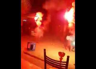  اجواء هيسترياا و افراح بعد الفوز بأول بطولة