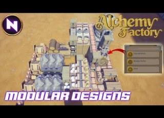  Experimenting With MODULAR DESIGNS For CLAY BRICKS In Alchemy Factory 02 Lets Play