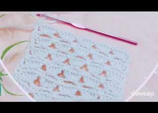 Wooow غرزة جميله لعمل اسكارف أو كوفيه مشغولات نعمة