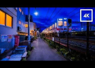  Blue Hour Walk In Ikebukuro Tokyo Street Atmosphere Ambient Sounds 4K HDR ASMR