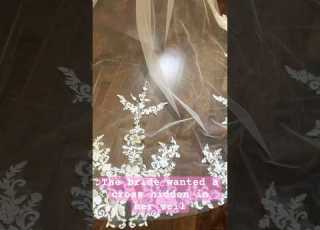  A Personalized Cross Wedding Veil Full Of Meaning For The Bride