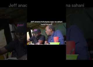 Jeff Ameambia Igunza Amfunze Kukunywa Supu Na Sahani