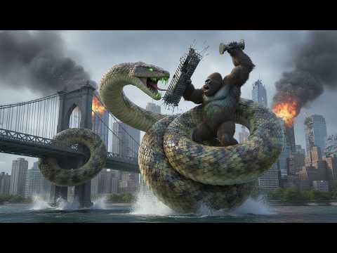King Kong Vs Titanoboa The Dance Of Death In The City A Devastating Battle King Kong Vs Titanoboa The Dance Of Death In The City A Devastating Battle