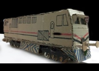 شاهد كيفية صنع قطار من الكرتون فى المنزل How To Make A Model Train Out Of Cardboard At Home