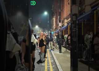  4K GIRL Wonderful Night Of Manchester With Beautiful Ladies On The Streets