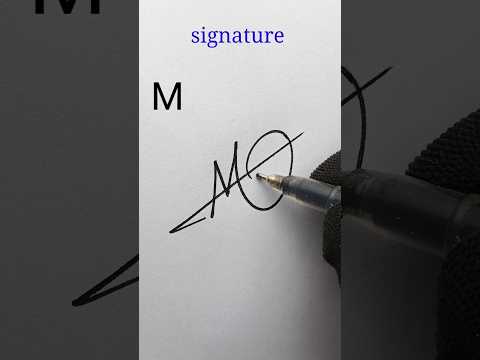 Handwriting M Signature Making Signaturestyle Viralshorts Handwriting