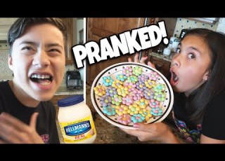 PRANKING EVAN With DIY SPRING CHOCOLATE PRETZEL BITES Yummy For Some Not For Others
