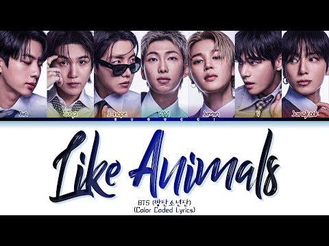 BTS 방탄소년단 Like Animals Color Coded Lyrics ENG ESP BTS 방탄소년단 Like Animals Color Coded Lyrics ENG ESP