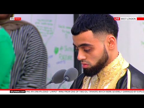 Sky News Quran Recitation Qari Mohammad Ayyub Asif Reciting At The Grenfell Tower 2019