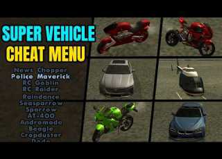 All Vehicles Cheats Menu 2 0 In GTA San Andreas Cars Bikes Helicopters Planes