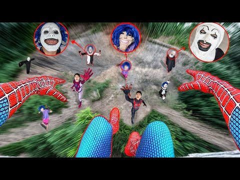 SPIDERMAN PARKOUR Vs SMILING WOMAN Deadly Chase Claimed Teammates Horror Story Short Epic POV