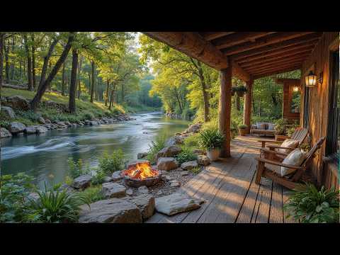 Gentle Piano Music Cozy Fireplace Sounds For Spring Day Cozy Riverside Porch For Relax Gentle Piano Music Cozy Fireplace Sounds For Spring Day Cozy Riverside Porch For Relax