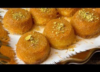  كنافة كاب كيك لذيذة مقرمشة من بره ومليانة قشطة من جوه