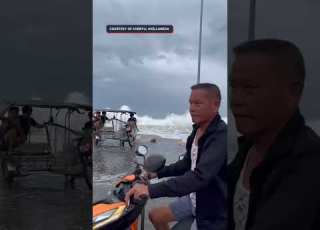  Strong Waves Hit Coast Of Baler Aurora