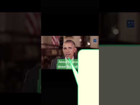 Barack Obama Says To Burundi