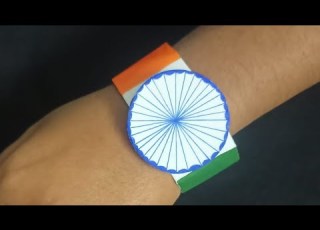 How To Make A Paper Bracelet How To Make An Easy Diy Tricolour Hand Band Paper Wrist Band