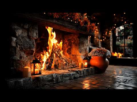 Rustic Fireplace 4K 12 Hours With Soft Crackling Logs In A Spring Cabin For Relaxation Rustic Fireplace 4K 12 Hours With Soft Crackling Logs In A Spring Cabin For Relaxation