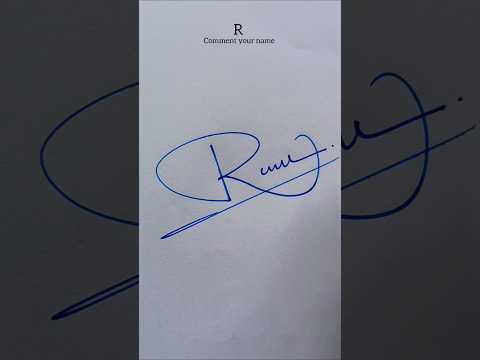 How To Sign The Letter R Name Signature Shortsfeed Shortsvideo Autograph