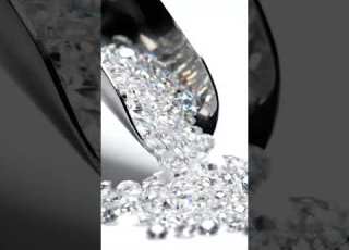 Colorless Zircon ASMR 4K Extreme Close Up Gemstones Pouring Relaxing Luxury Sounds Asmr
