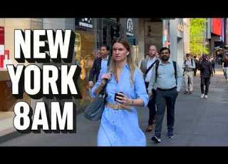 This Happens In Manhattan Every Morning At 8AM NYC 4K Walk