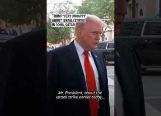 Trump Very Unhappy About Israeli Strike In Doha Qatar