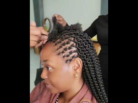 Brazilian Wool Threading And Fake Twist Hairstyle