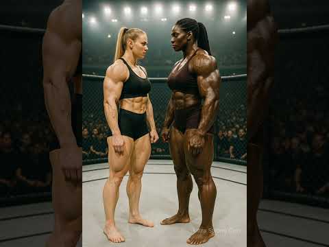 Muscular Strong Woman Wrestling Showdown In The Ring