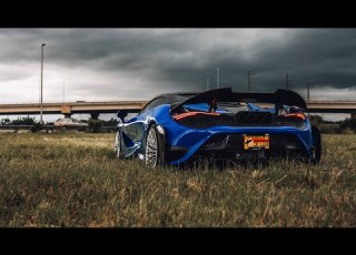 Paris Blue McLaren 720S Spyder W Vivid Racing Carbon Kit Swanriverracing 4K