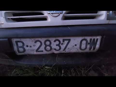Abandoned Nissan Primera Car In Vinyols Nighttime Abandoned Nissan Primera Car In Vinyols Nighttime
