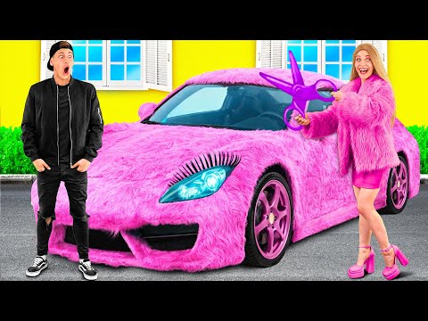 Pink Car Vs Black Car Challenge Cool Pranks And Tricks By PaRaRa Challenge