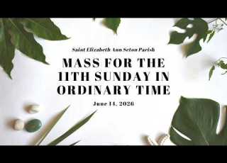 6 14 2026 Mass For The 11th Sunday In Ordinary Time At Saint Elizabeth Ann Seton Parish