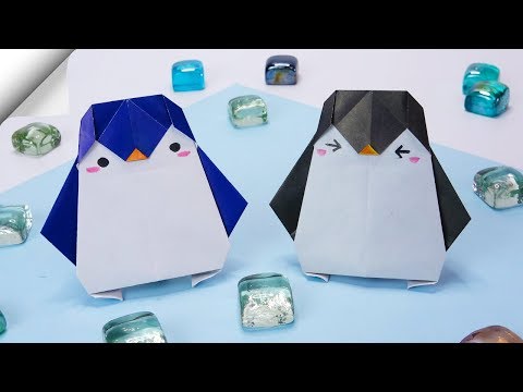 Origami Pingüino De Papel Manualidades Para Niños