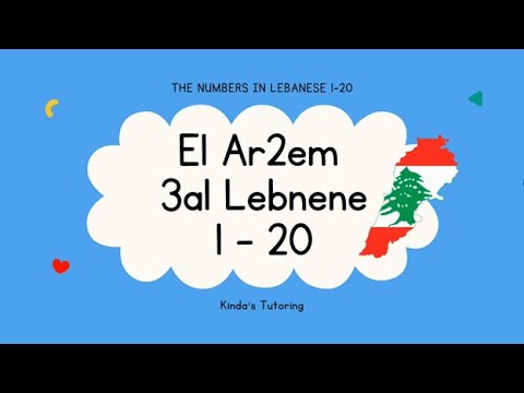 Learn The Numbers In Lebanese Arabic Al Ar2em 3al Lebnene Kids And Adults