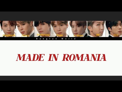 BTS Made In Romania AI Cover Colour Coded Lyrics