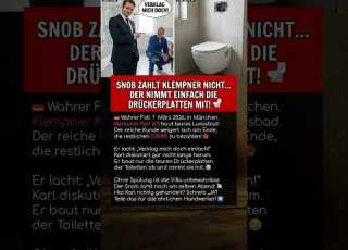 SNOB ZAHLT KLEMPNER NICHT DER NIMMT EINFACH DIE DRÜCKERPLATTEN MIT