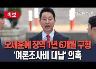 속보 여론조사비 대납 의혹 오세훈에 징역 1년 6개월 구형 의뢰한 적 없다 혐의 부인 연합뉴스TV YonhapnewsTV