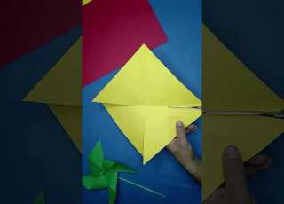 How To Make A Pinwheel That Spins صنع مروحة من الورق الملون العاب من الورق بسيطة للاطفال
