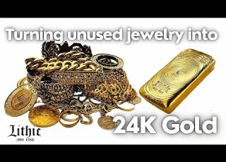  تحويل المجوهرات القديمة إلى سبائك ذهب خالص عيار 24 قيراط ا 10 أونصات