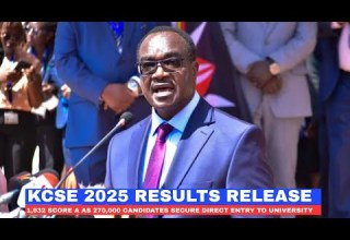 LIVE KCSE RESULTS 2025 BEING RELEASED BY EDUCATION CS OGAMBA