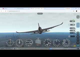 GeoFS Fly In Your Web Browser Fling A Airbus A350 900 In Dubai Internecinal Airport In Storm