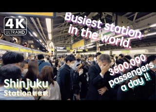 4K All About Shinjuku Station During Rush Hour Binaural Tokyo Sounds DJI Pocket 2