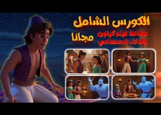  انشاء فيلم كرتون بالذكاء الاصطناعي مجانا بشخصيات ثابته كورس كامل
