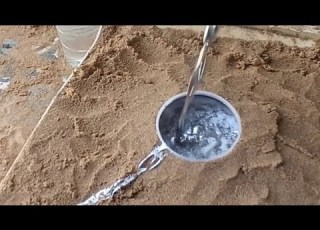 عملية صهر الرصاص على الكهرب